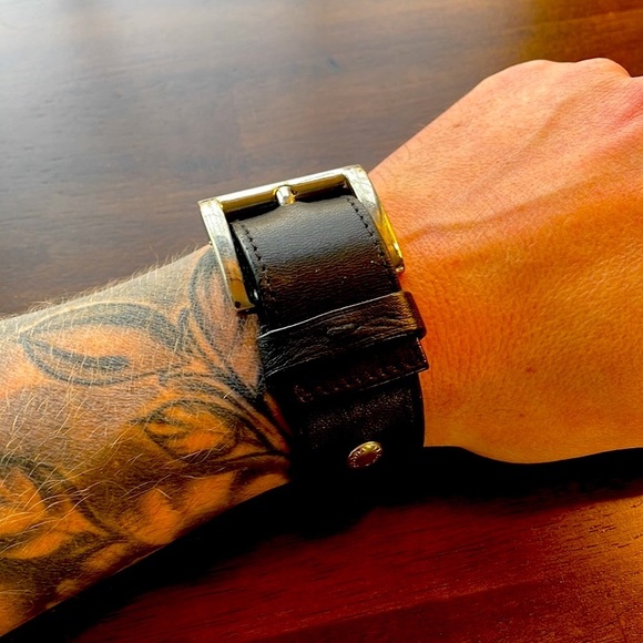 Prada Other - Prada Mens Leather Buckle Bracelet.